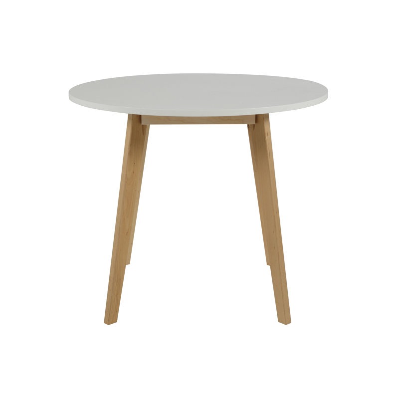 Pitt Round Solid Wood Base Dining Table, Birch