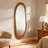 Asymmetrical Full-Length Wall Mirror with Wood Frame-1973234385