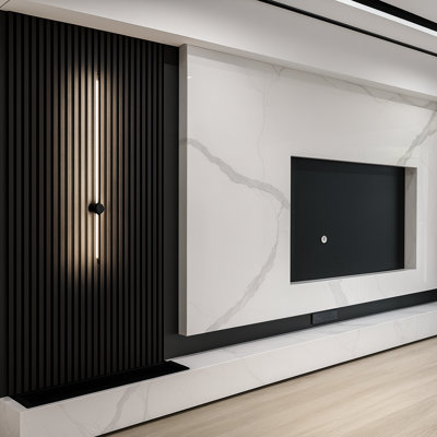 94" L x 5.75" W Shiplap Wood Wall Paneling, 3D Wall Paneling for Interior Wall Décor