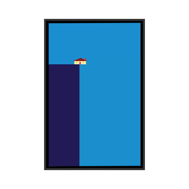 «Cliff» par Greg Mable - Impression sur toile, Toile avec cadre noir, Pas de tapis, H 26 po x l 18 po x P 1,5 po