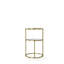 Aurther Glass Top End Table