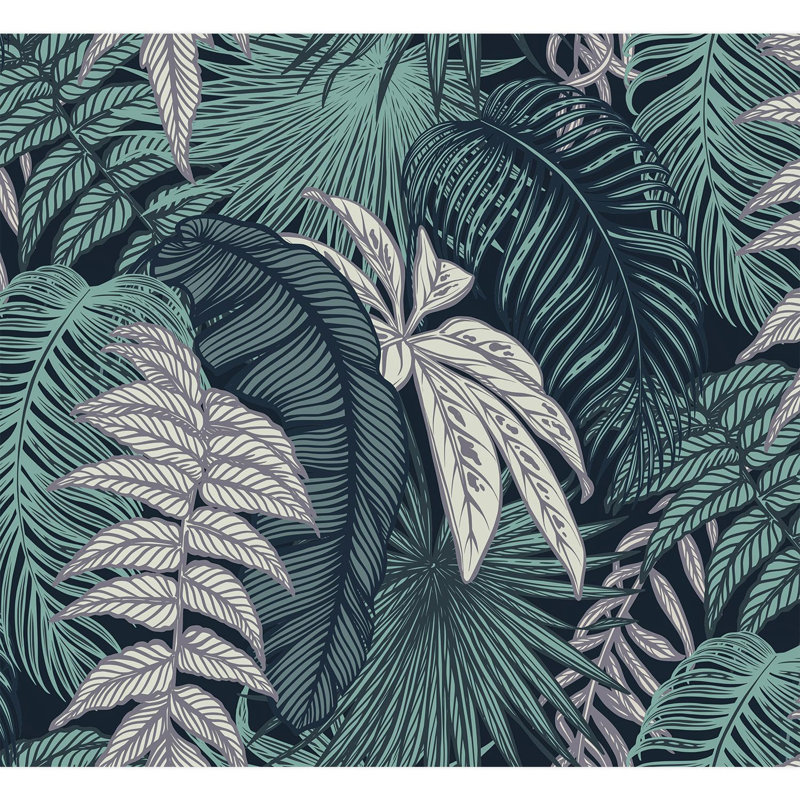 Tropical Leaf Peel & Stick Floral, 132" L x 144" W
