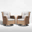 Swivel and sliding wicker patio chairs-2119223130-2117509931