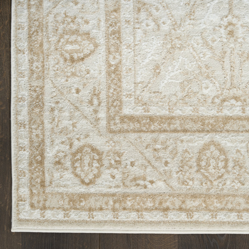 Lafever Cream Beige Vintage Indoor Rug, Runner 2' x 4'