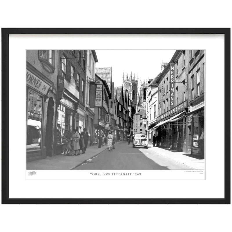 York, Low Petergate 1949 by Francis Frith - Single Picture Frame Print, 60cm H x 80cm W x 2.3cm D