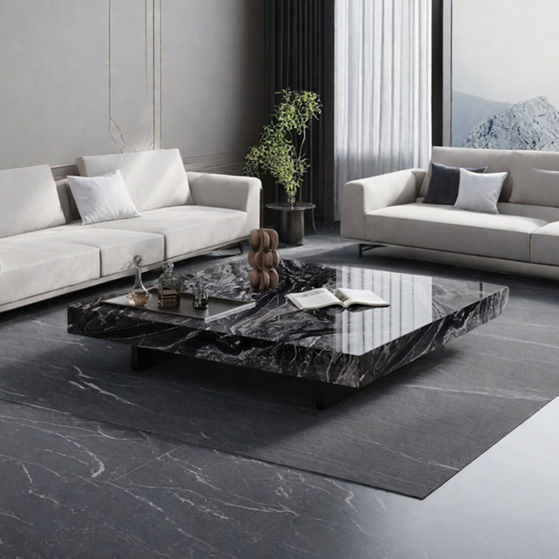 Table basse carrée Creative, H 11,4 po x l 47,2 po x P 47,2 po