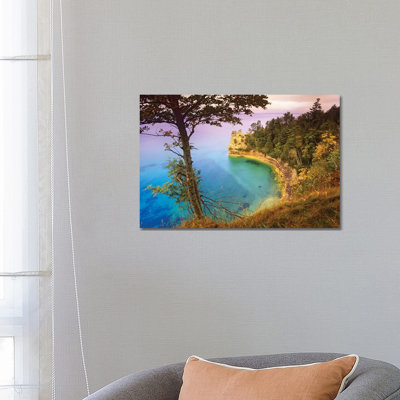 Castle Rock Overlooking Lake Superior, Pictured Rocks National Lakeshore, Michigan by Tim Fitzharris - Wrapped Canvas Print