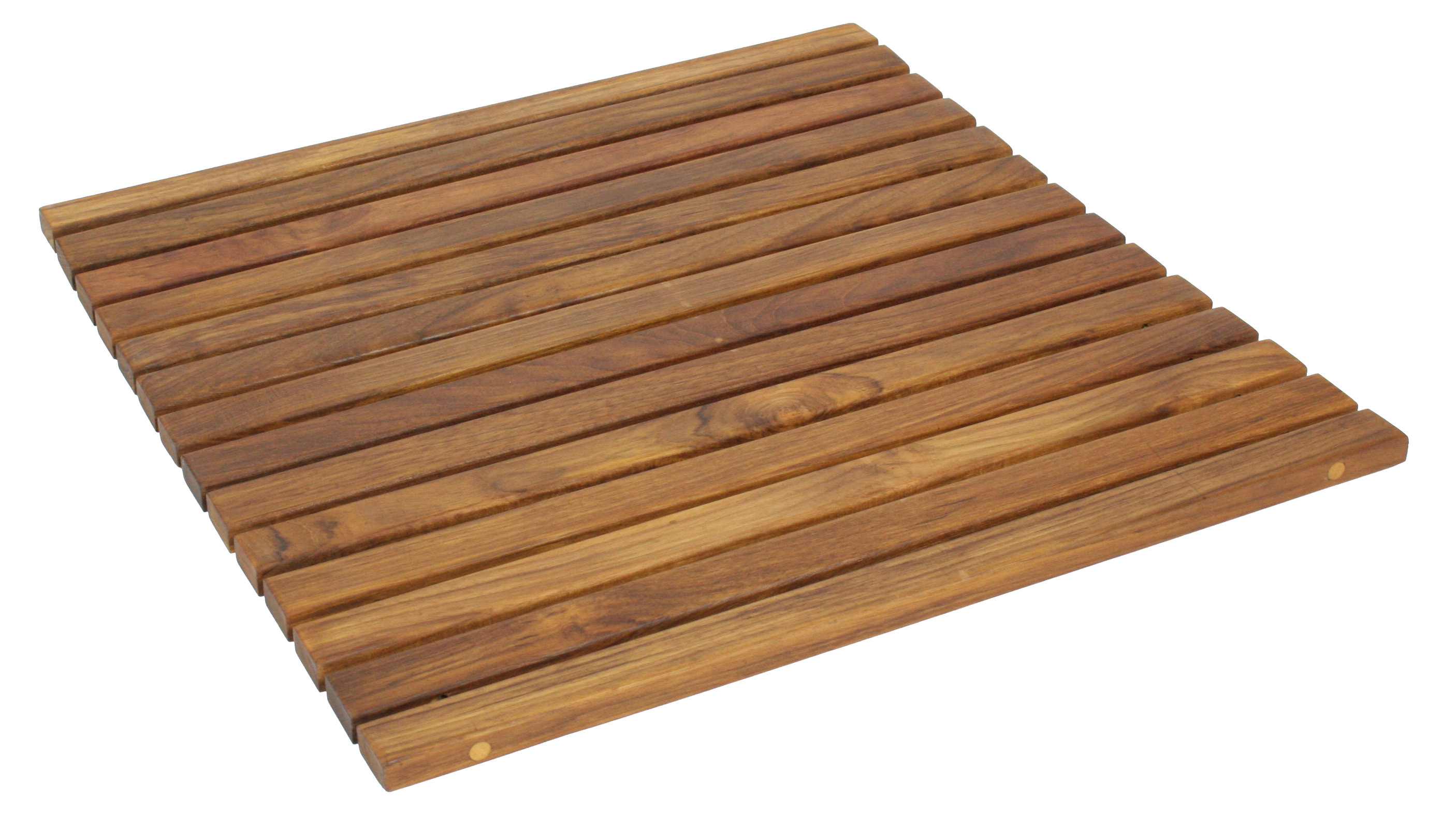 Rebrilliant Lyndhur Square Teak & Wood Shower mat "& Reviews" | Wayfair