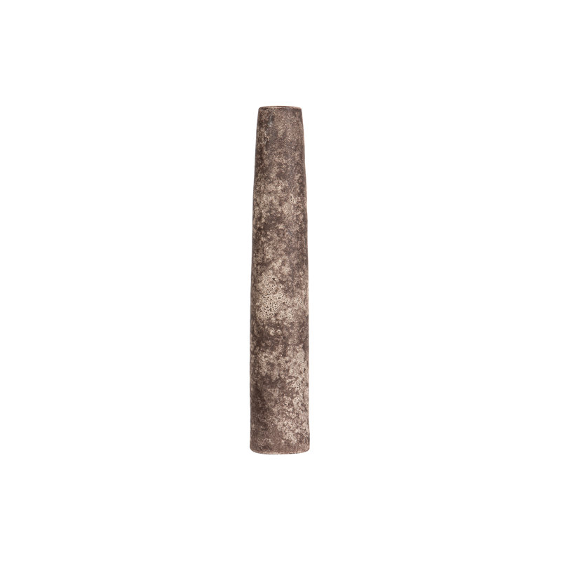 CERAMIC VASE 8X8 CM, overall height- 45cm, Brown