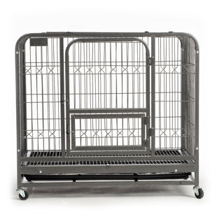 Newly Enhanced Single Door Dog Crate, Includes Leak-Proof Pan