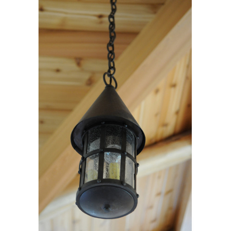 Luminaire suspendu en fer forgé à 1 lumière Kosinski