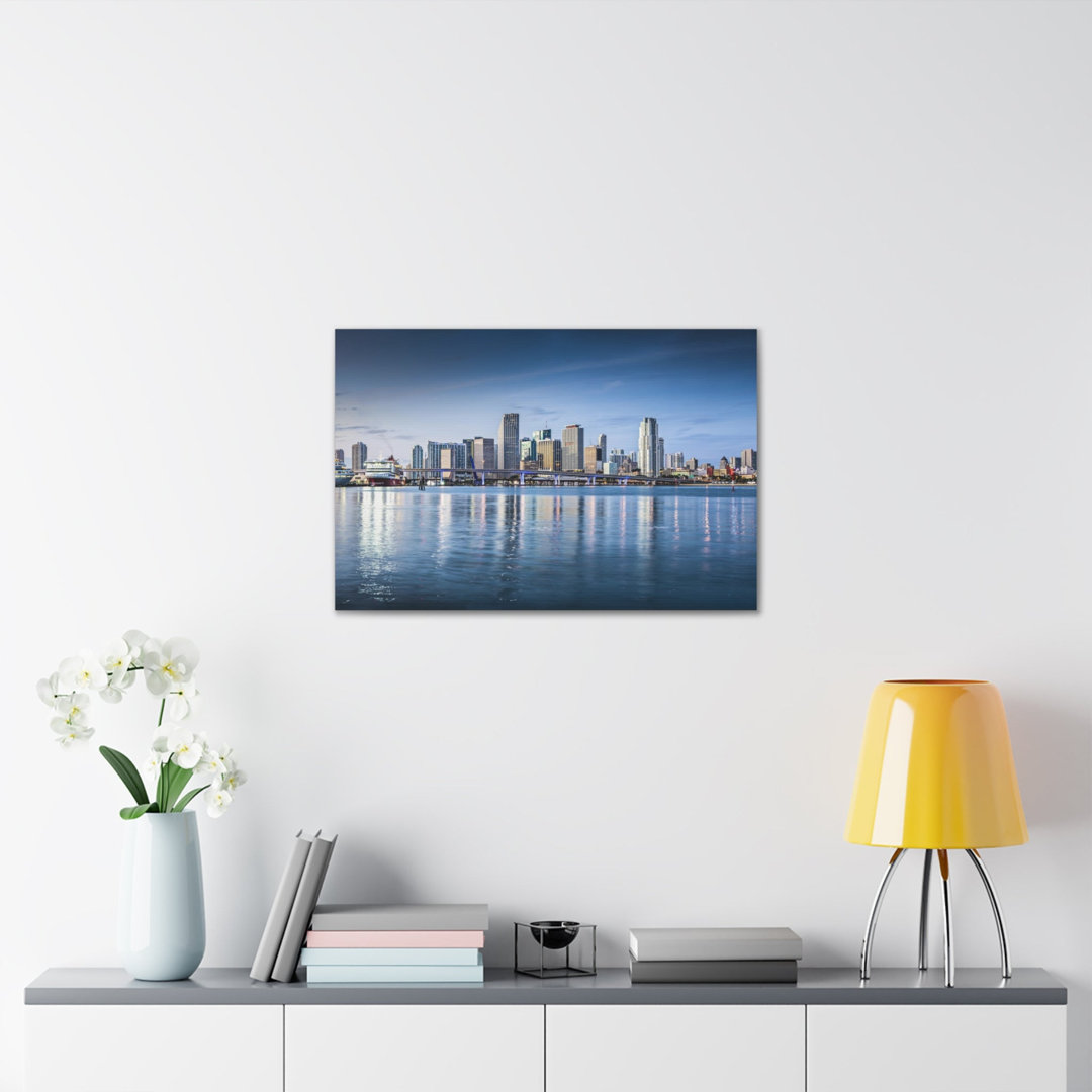 Miami Daytime Skyline Canvas Artwork Breathtaking Stunning Cityscape