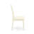 5 Piece Dining Set Includes a Round Dining Table with Pedestal and 4 Linen Fabric Kitchen Room Chairs, Linen White-1782436619