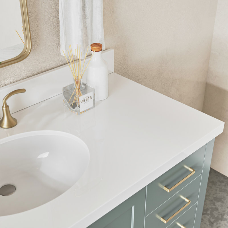 Magnolia Bath Vanity Rectangular Basin S049SWQ, Oval, Vintage Green