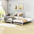 Full Wood Platform Bed with Twin Adjustable Trundle and Headboard-1668134975