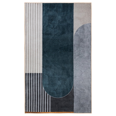 Florel Washable Abstract Indoor Rug