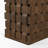 Joaquin 94" Dark Brown Solid Wood Carved Woven Base Rectangular Dining Table