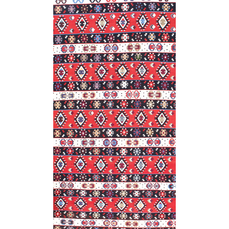 Tapis rouge en laine tissé à la main Paylor