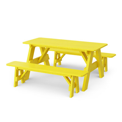 Heritage 72" Picnic Table With Detached Benches