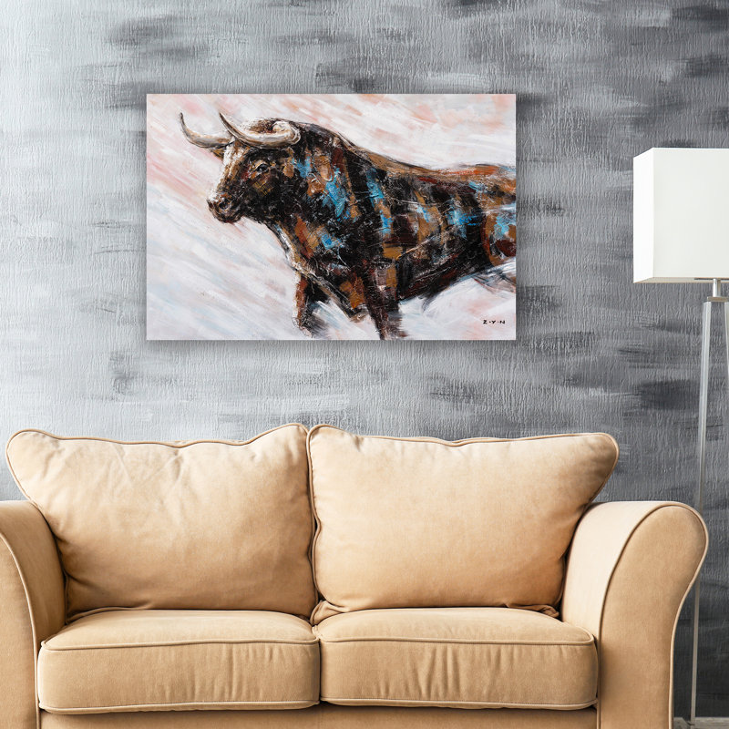 " Ox Art ", 24" H x 36" W x 1.5" D