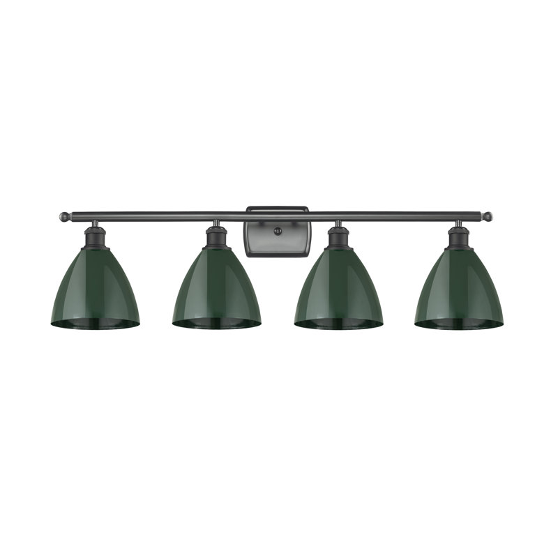 Amylee 4 - Light Dimmable Vanity Light, Green, Matte Black