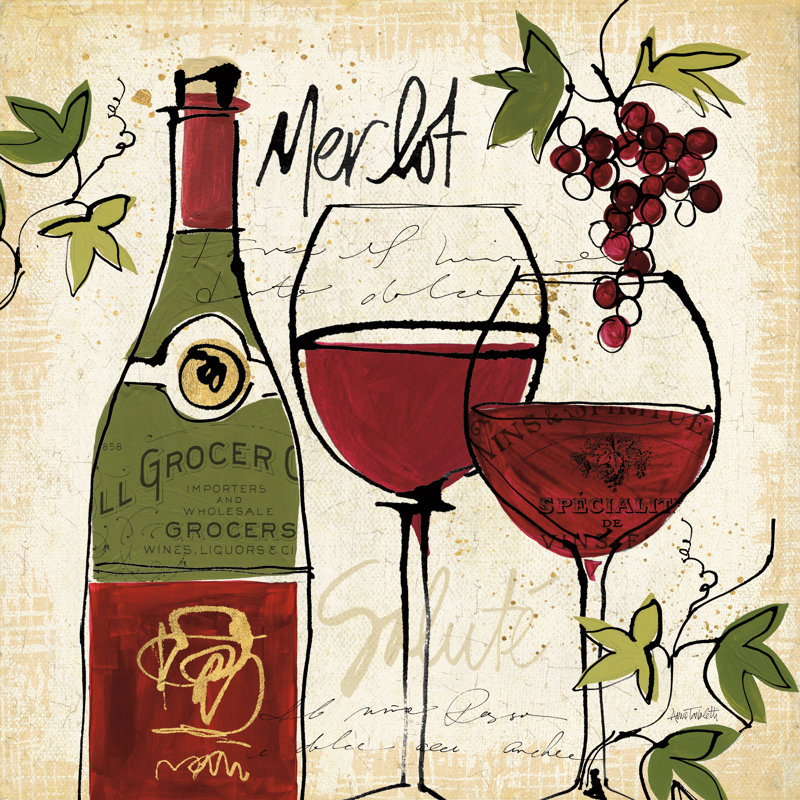 " Wine Not I " by Anne Tavoletti, 12" H x 12" W x 1.25" D