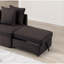 Fauteuil d'appoint convertible en tissu gris clair, siège simple avec rangement et amp; Coussins pour salon, chambre à coucher, adultes