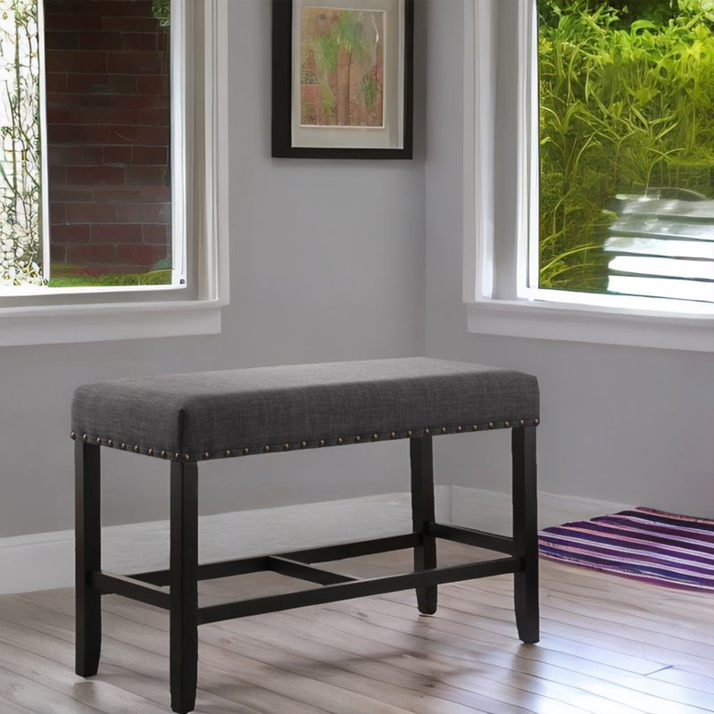 Counter Height Dining Bench, Grey