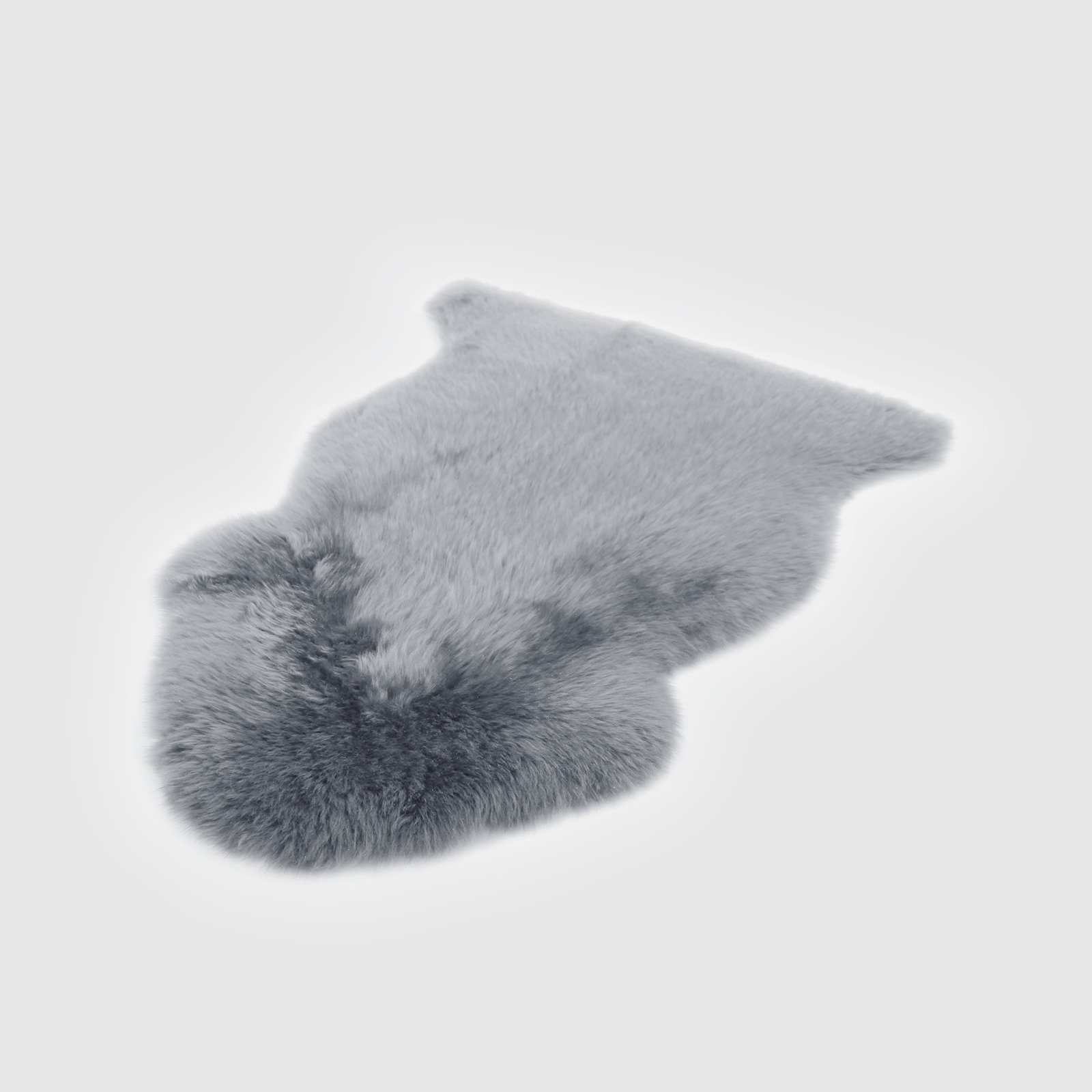 Elaiya Sheepskin Quicksilver Gray Rug, Novelty 2' x 3'