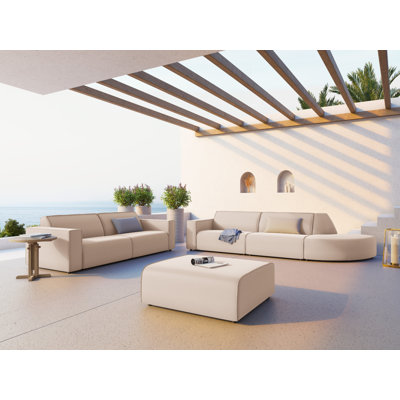 Calme Jardin Upholstered Outdoor Ottoman