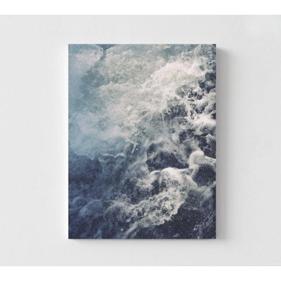 Impression de photographie océanique: vagues bleues abstraites
