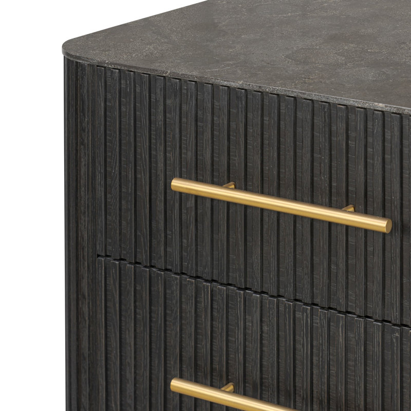Fletcher 2 - Drawer Nightstand, Black