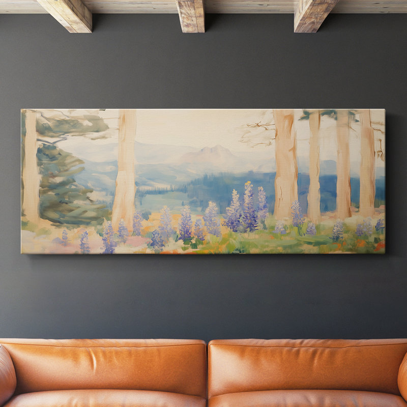 Série paysage - CLXVI - Toile tendue avec châssis - Prêt à accrocher, H 12 po x l 30 po