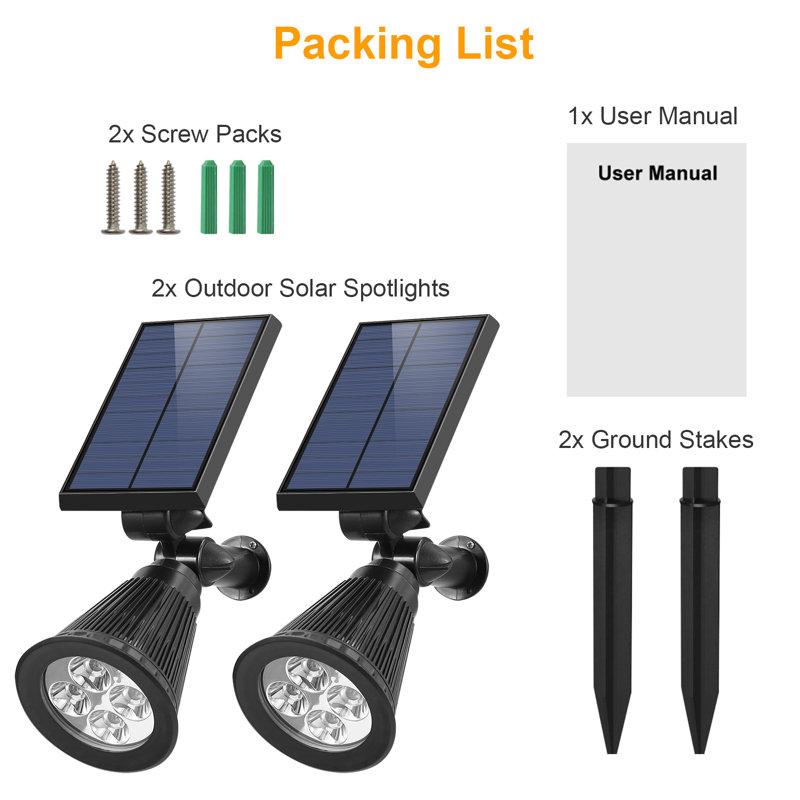 Matte Black Solar Powered Integrated LED Pathway Light Kit