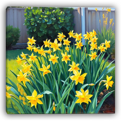 Golden Spring Embrace-Wrapped Canvas Print