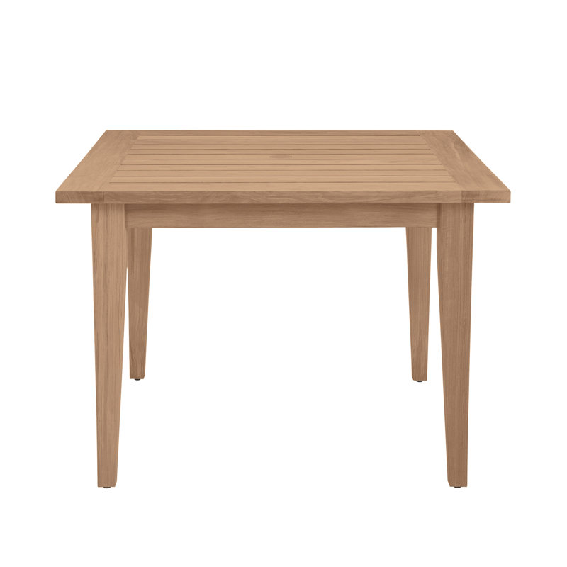 Club Teak Outdoor Dining Table, Natural Teak