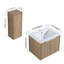 Meuble-lavabo mural moderne avec lavabo et armoire de rangement latérale Modern