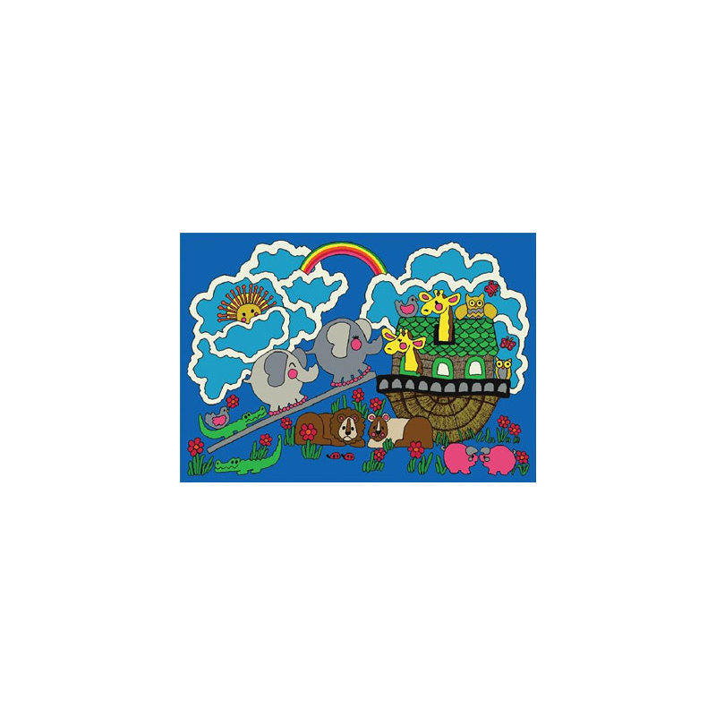 Tapis Faith Base Noahs Ark, Rectangle 3 pi 10 po x 5 pi 4 po
