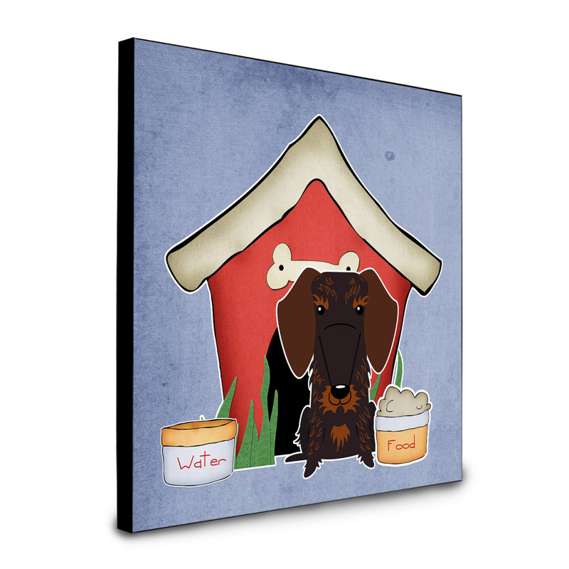 Panneau mural d’art collection dog house Scarvinia, Teckel à poil dur