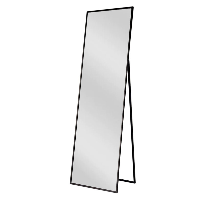 Covertt Metal Flat Floor Mirror, Black