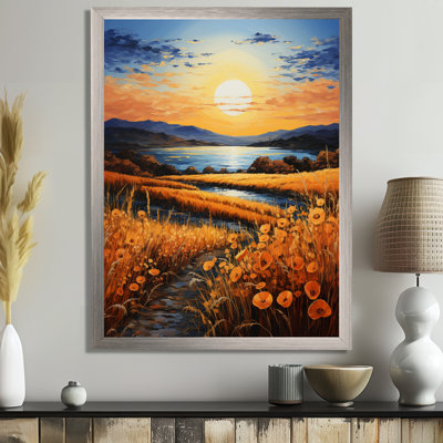 «Vangogh Harvest Time in the Wheat Fields I» par Vincent Van Gogh - peinture sur toile