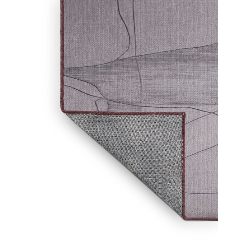 Tapis beige lavable à la machine, Carré 6 pi
