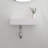 Ceramic Rectangle Wall Mount Bathroom Sink With Single Faucet Hole