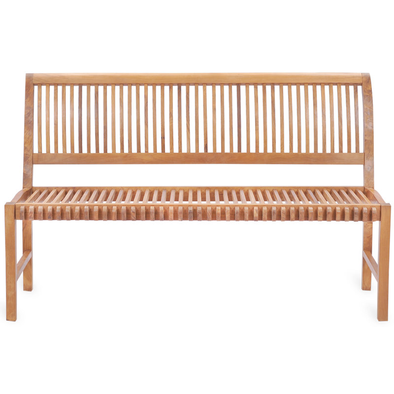 Castle Outdoor Teak Bench, 37" H x 60" W x 20" D
