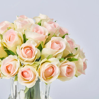 Mini-vase réaliste en forme de rosé Juliette Rosebud