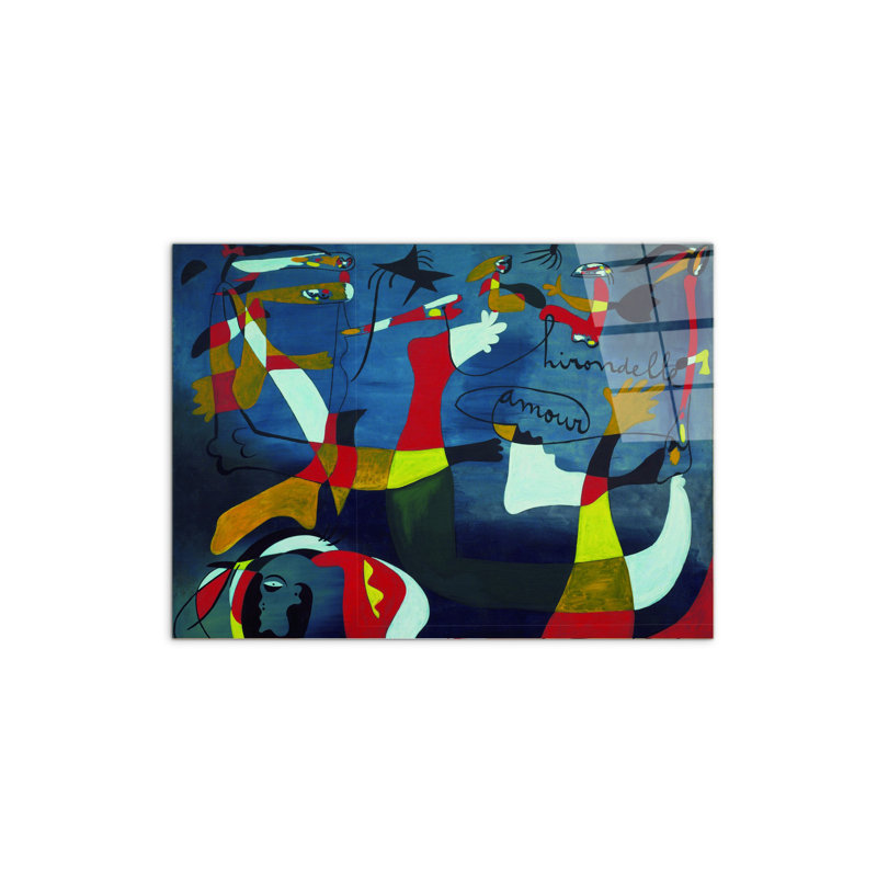 Hirondelle Amour By Art Studio 58×78 Cm CrystalArt Acrylic Material Glass Effect, Frameless Panel, Lightweight Ready To Hang by Art Studio - No Frame Print on Plastic / Acrylic