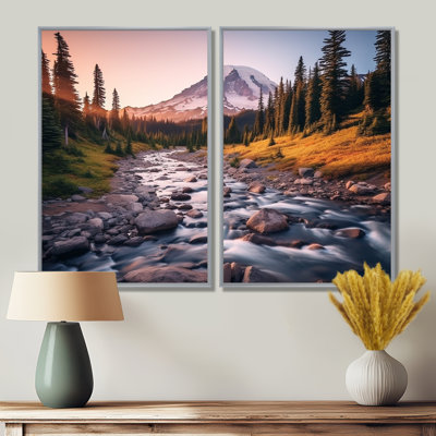 Washington Mount Rainier National Park I - Traditional Wall Decor 2-Panels