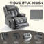 Fauteuil inclinable électrique à deux moteurs avec réglage à 8 points et chauffage lombaire de taille moyenne Infinity