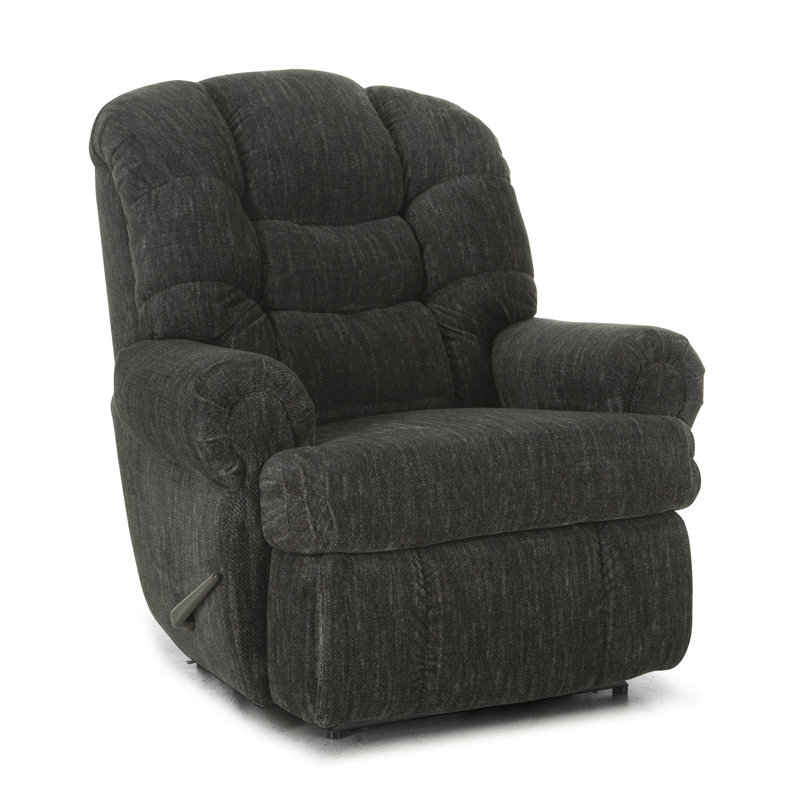 Ridan Upholstered Recliner, Gray 100% Polyester