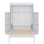 Grand lit escamotable rotatif avec unité murale cachée, double étagère latérale à 3 niveaux, bureau, supports de rangement supplémentaires, armoire de lit murale